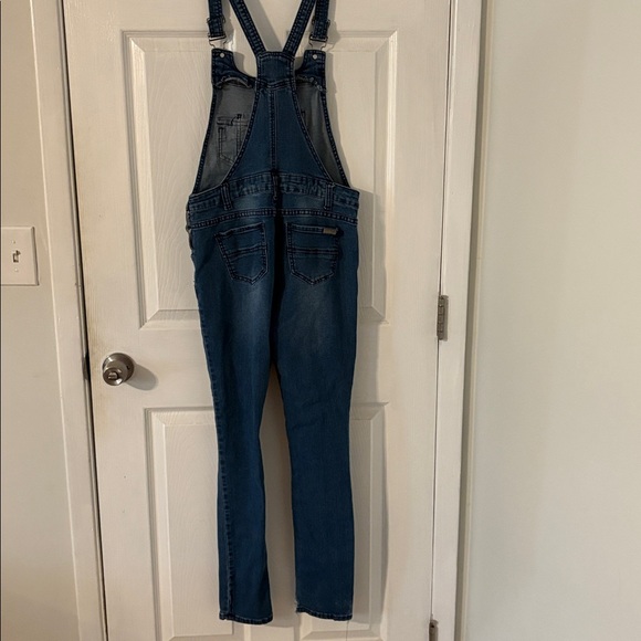 Roma Studio Distressed Denim Overalls Juniors XL - Picture 7 of 10